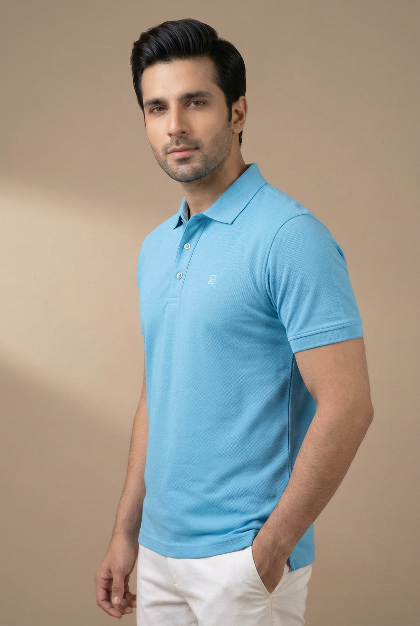 KHAN BLUE EXCLUSIVE POLO SHIRT