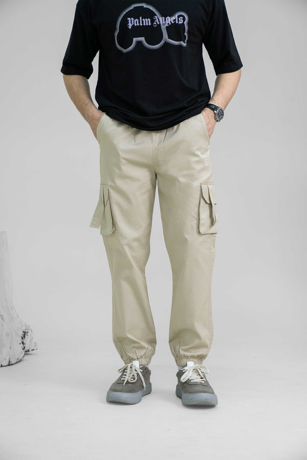 CREAMY CREST SLIM CARGO TROUSER