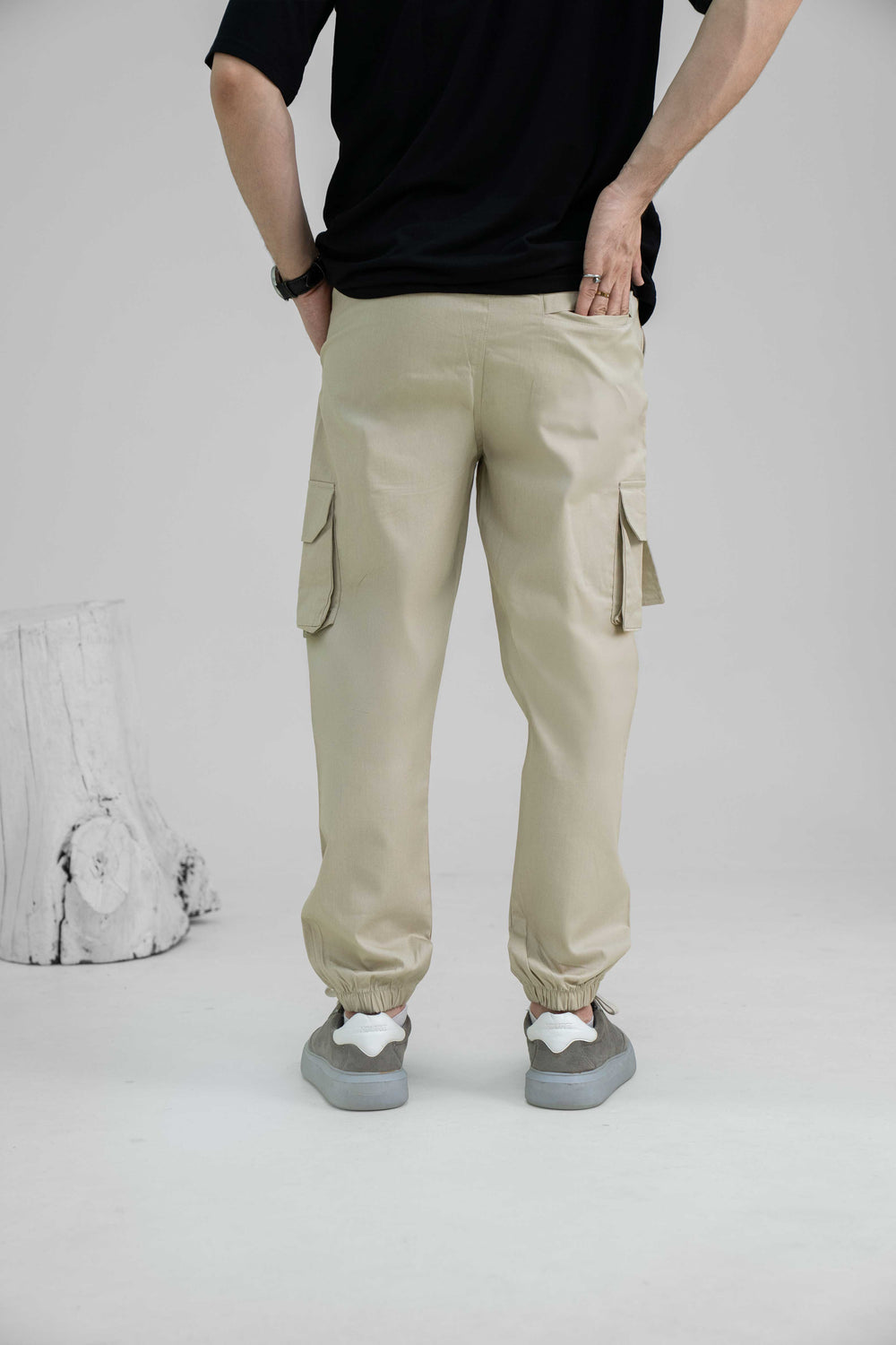 CREAMY CREST SLIM CARGO TROUSER
