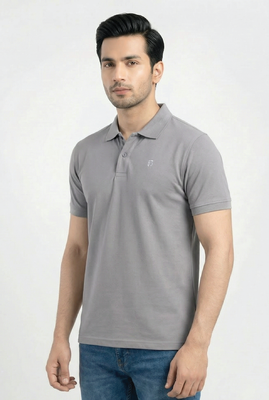 PREMIUM DOVE GREY POLO SHIRT